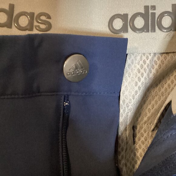 Adidas Classic Fit Men's Golf Pants Flat Front Golfing Stretchy Navy Blue 36 x34 - Picture 4 of 11